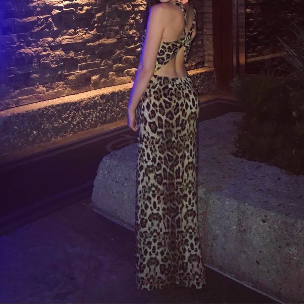 Leopard Print Maxi Dress